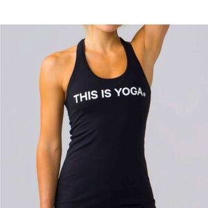Lululemon Athletica Cool Racerback Black This is Yoga Tank 6